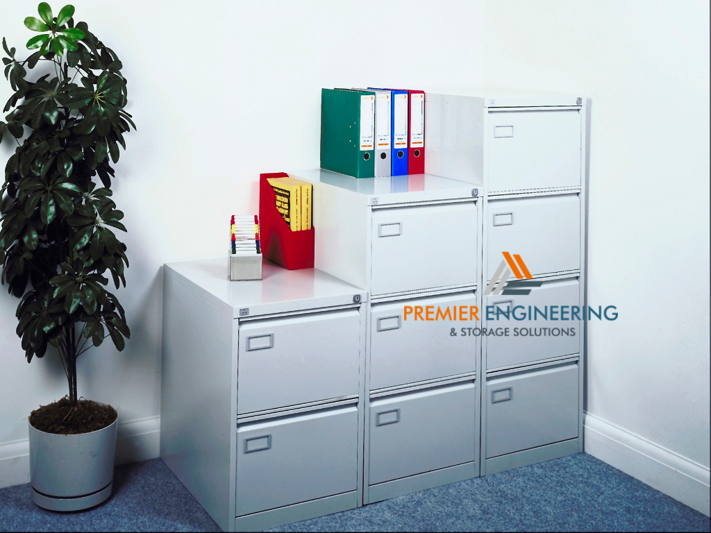 metal storage shelves with doors