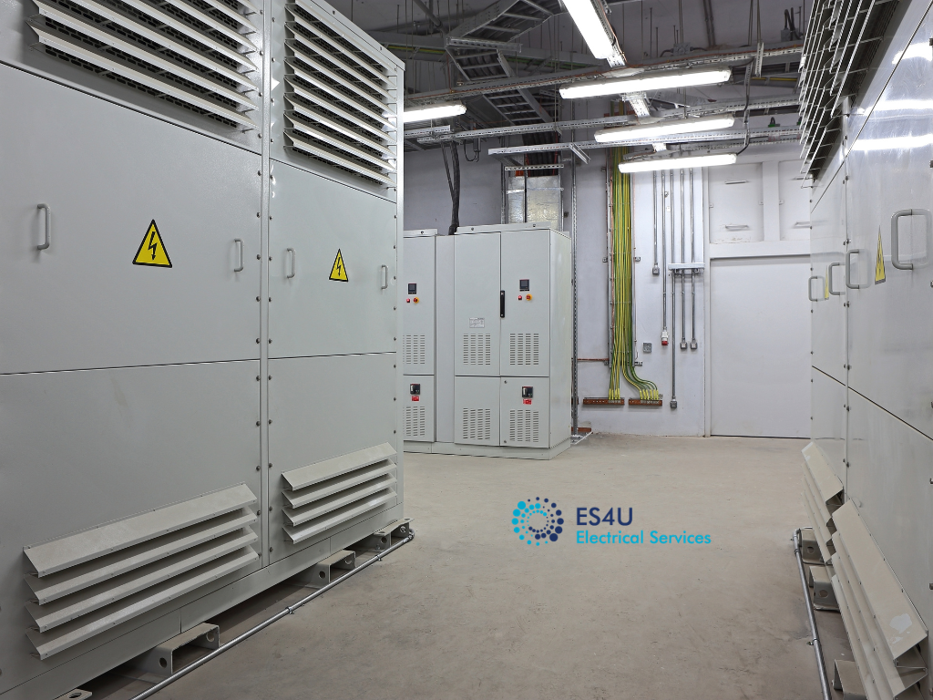 Three-phase power installation for industrial equipment