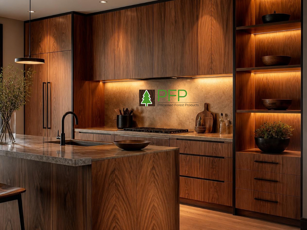 Timber veneer suppliers showing veneer options for cabinetry and joinery
