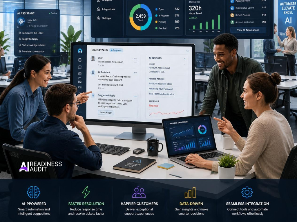Digital workflow diagram connecting CRM, accounting software, customer enquiries and project management systems
