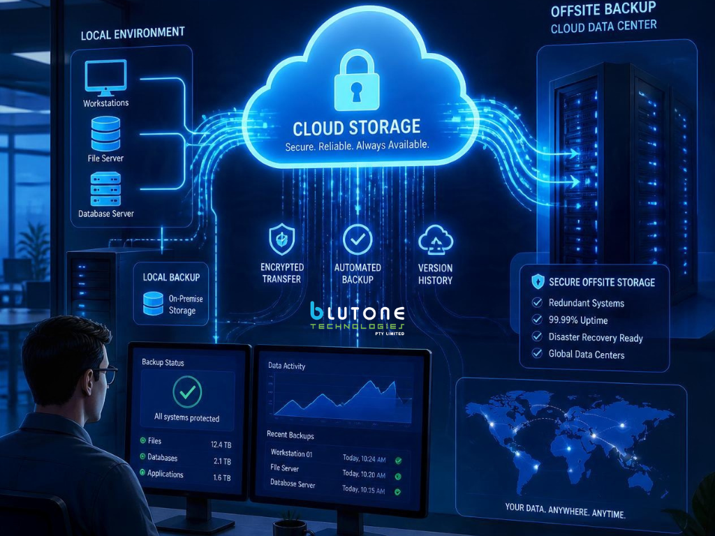 IT security specialist reviewing device compliance and account security settings on a computer.
