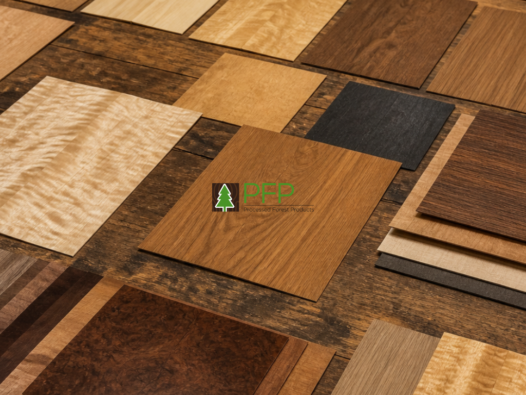 Natural timber veneer and reconstituted wood veneer samples displayed side by side to compare colour and grain patterns. timber veneer supplierswood veneer suppliers, wood veneer supplies, timber veneer, timber veneer sydney, timber veneer nsw, timber veneer manufacturer, wood veneers